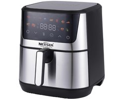 Airfryer 9L – Digitale Heteluchtfriteuse – 2000W – RVS – Touchscreen LED Display – Olievrij – Multifunctioneel – Easy Clean – Familieformaat