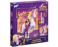 Unicorn Academy geheim dagboek met slot - diamond painting knutselset