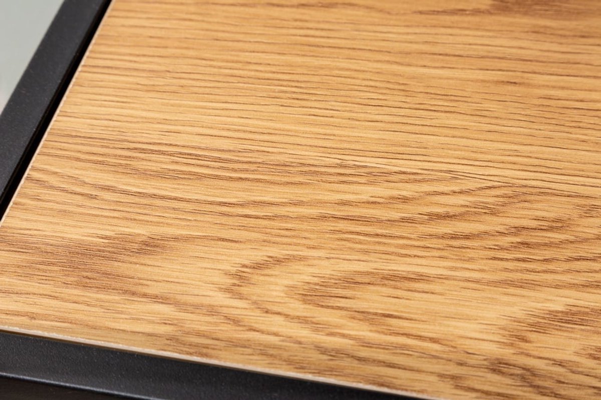 industrieele boekenkast SLIM LINE 185cm wilde eik zwart zes planken - 42022