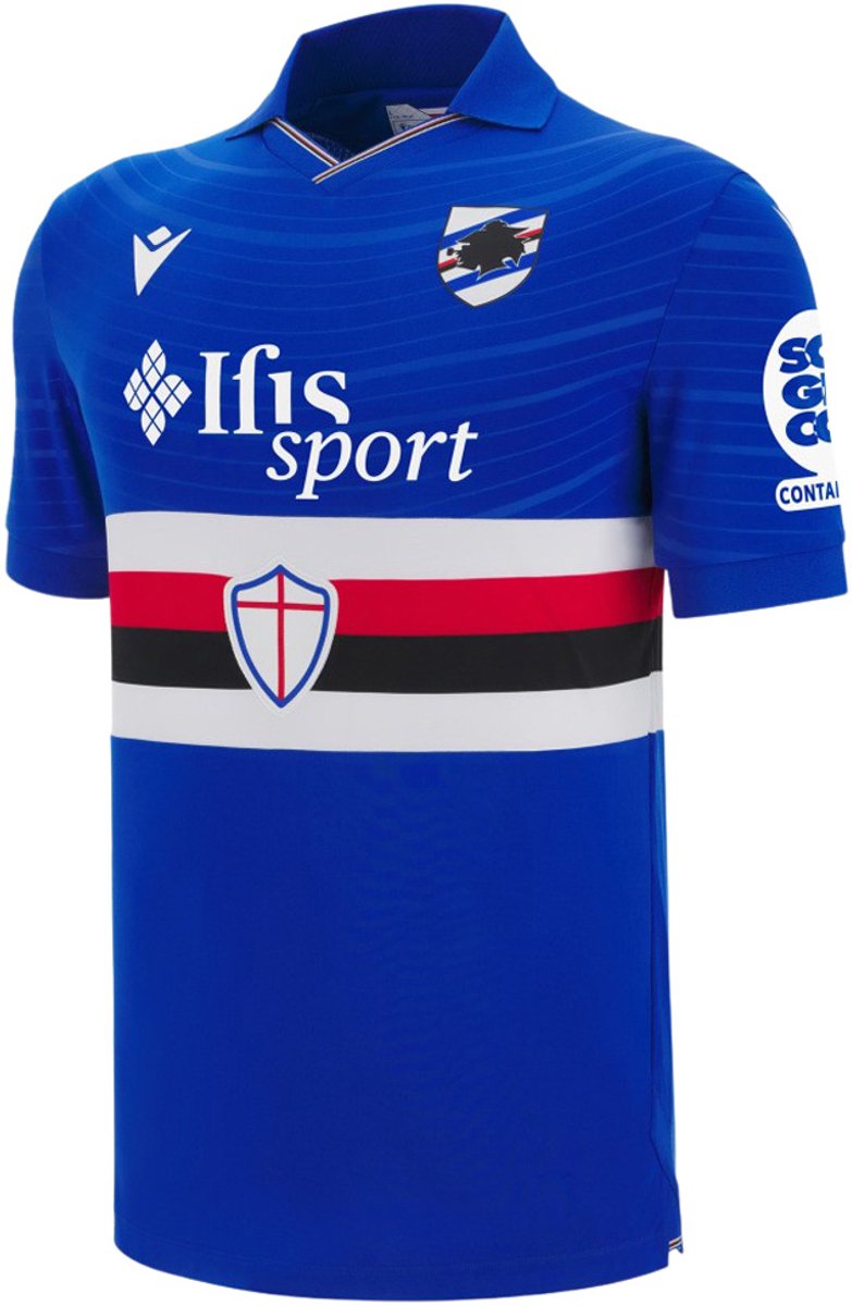 Macron Uc Sampdoria 25/26 Thuis T-shirt Met Korte Mouwen Blauw 2XL Man