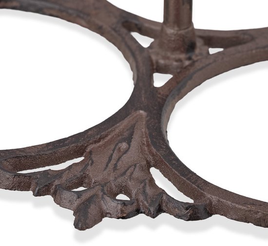 Relaxdays 3x bol de nourriture pour chien avec standard - bol pour chien en fonte antique - 3 bols de nourriture en acier inoxydable