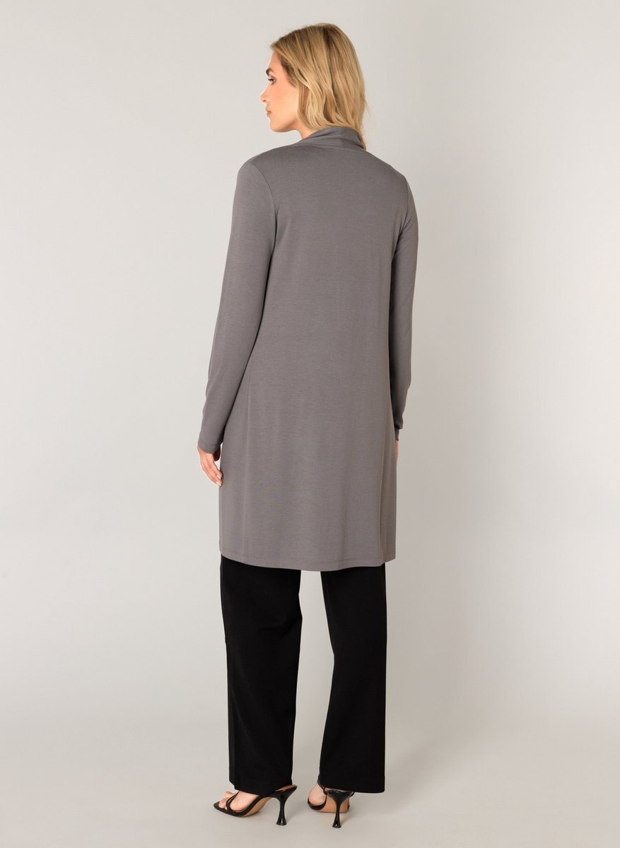 BASE LEVEL Yayla Long Vest - Dark Grey - maat 40