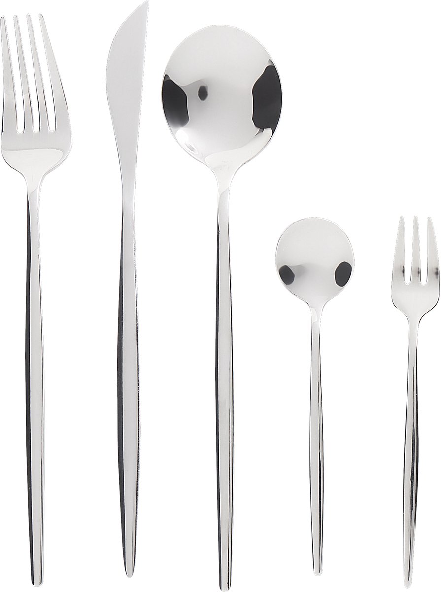 BELIANI RIGATONI - Bestekset - Zilver - Roestvrij staal