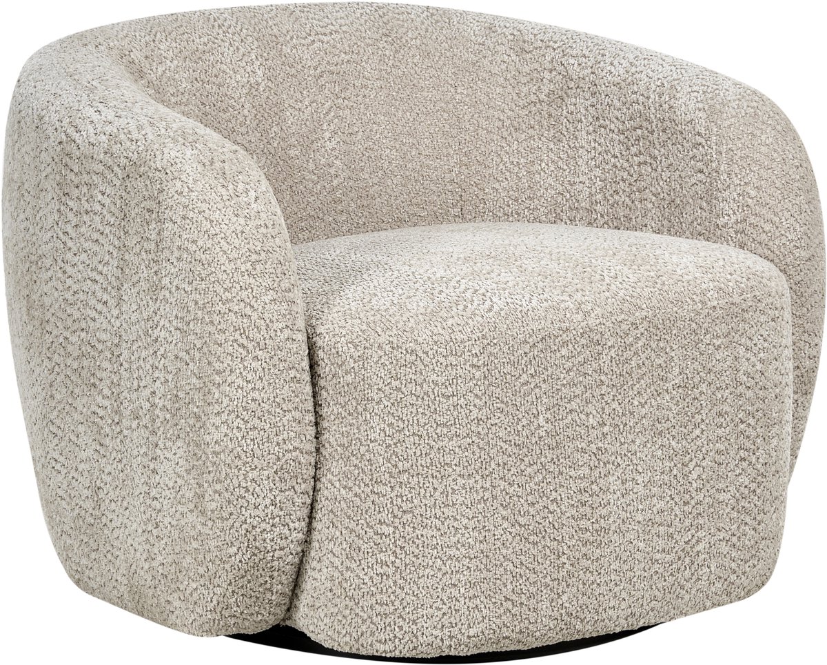 TORE - Draaifauteuil - Beige - Polyester