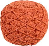 BERKANE - Pouf - Oranje - 40 cm - Katoen