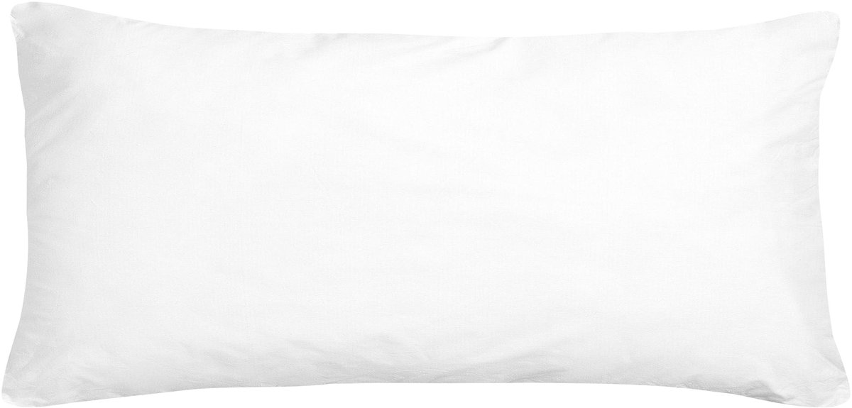 BELIANI ERRIGAL - Kussen laag - Wit - 40 x 80 cm - Microvezels