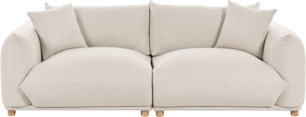 LUVOS - Driezitsbank - Lichtbeige - Polyester