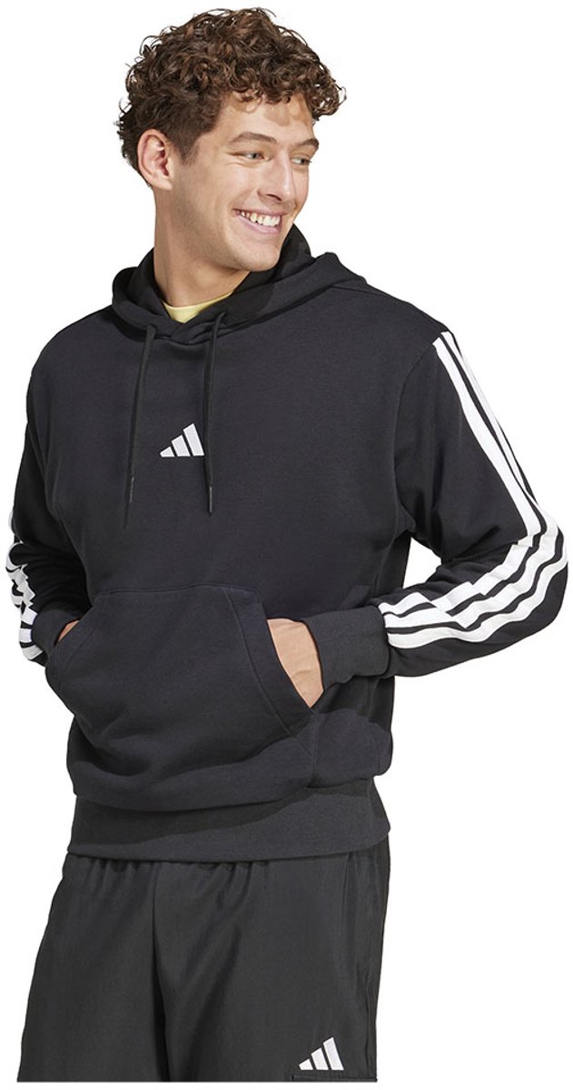 Adidas Essentials 3 Stripes French Terry Hoodie XL Regular Man Zwart