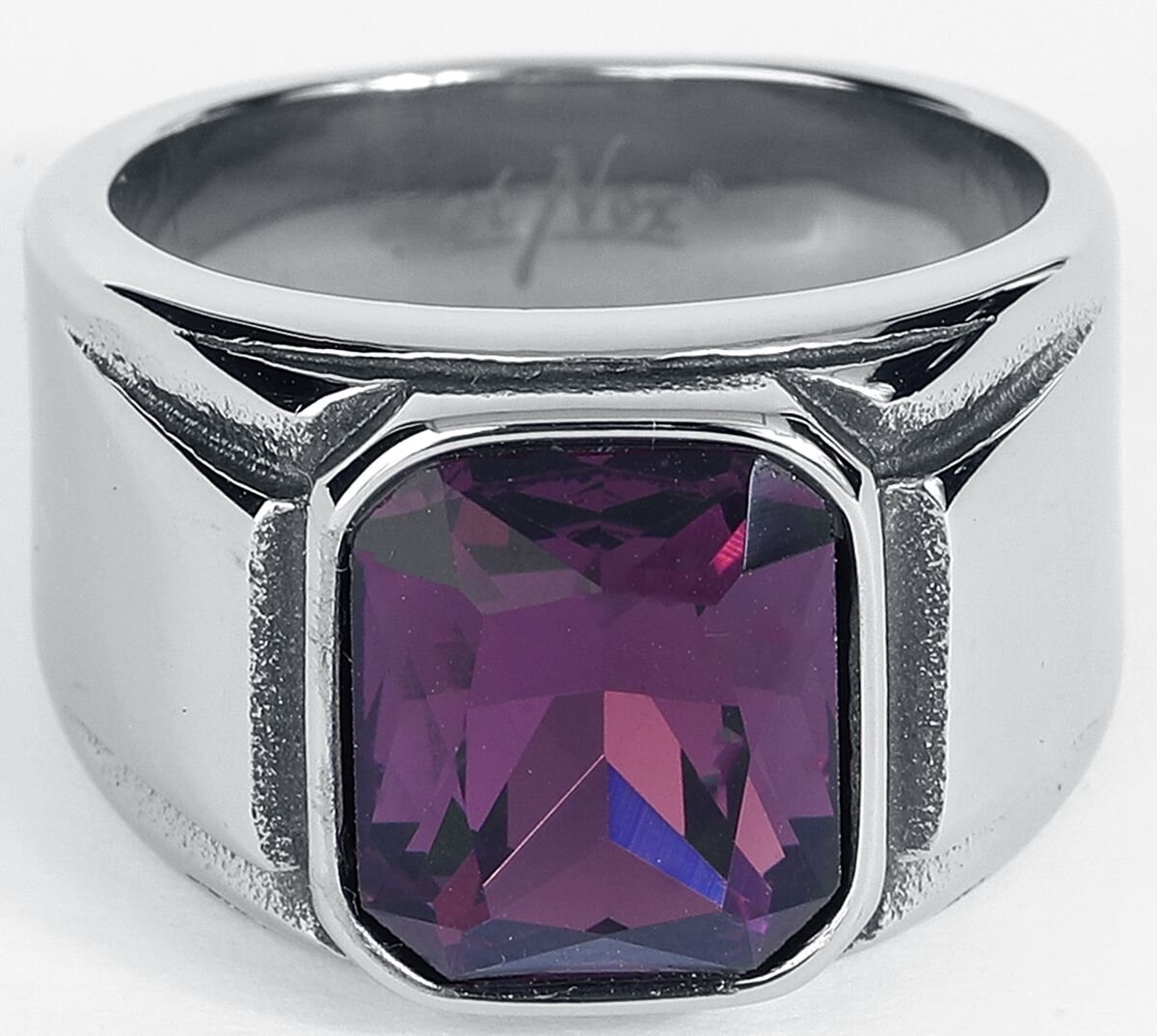 etnox Simply Purple Unisex Ring - zilverkleurig - 65