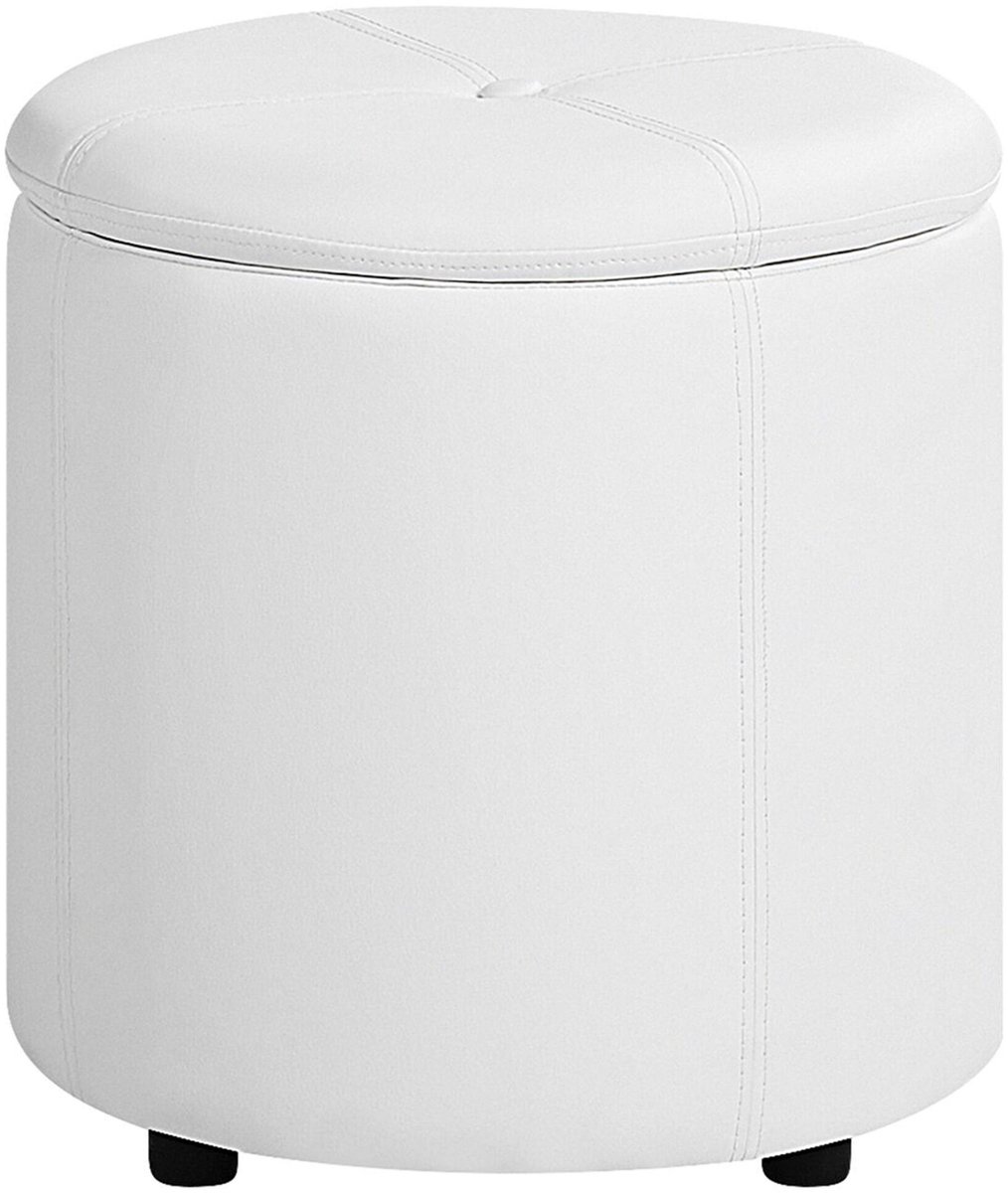 Beliani MARYLAND - Poef - Wit - 38 cm - Kunstleer