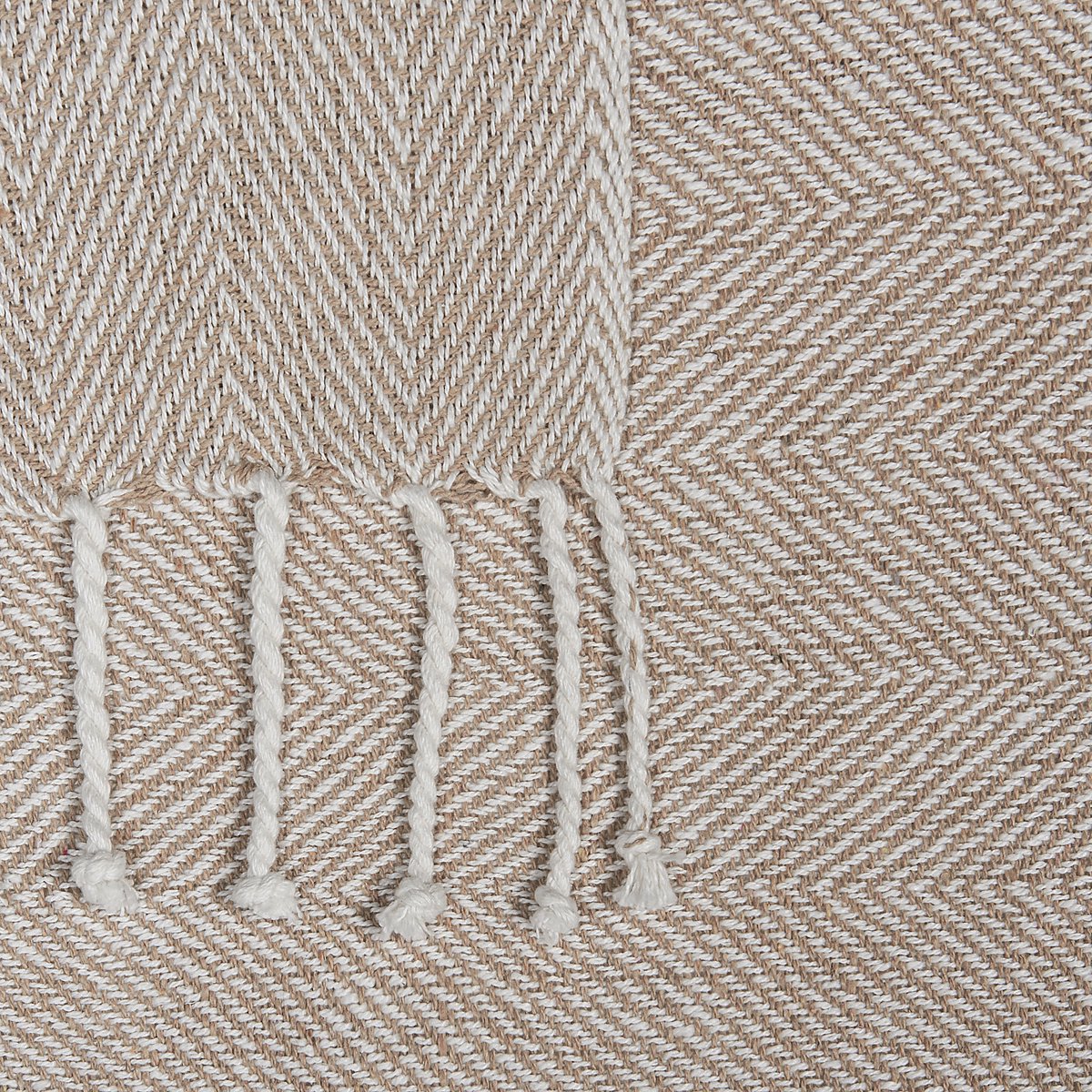 BELIANI TILMI - Plaid - Lichtbeige - 130 x 160 cm - Katoen