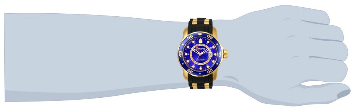 Invicta Pro Diver - SCUBA 6993 Heren Horloge - Waterdicht - Analoog - Quartz Uurwerk - Roestvrij Staal met blauwe Wijzerplaat - 48mm
