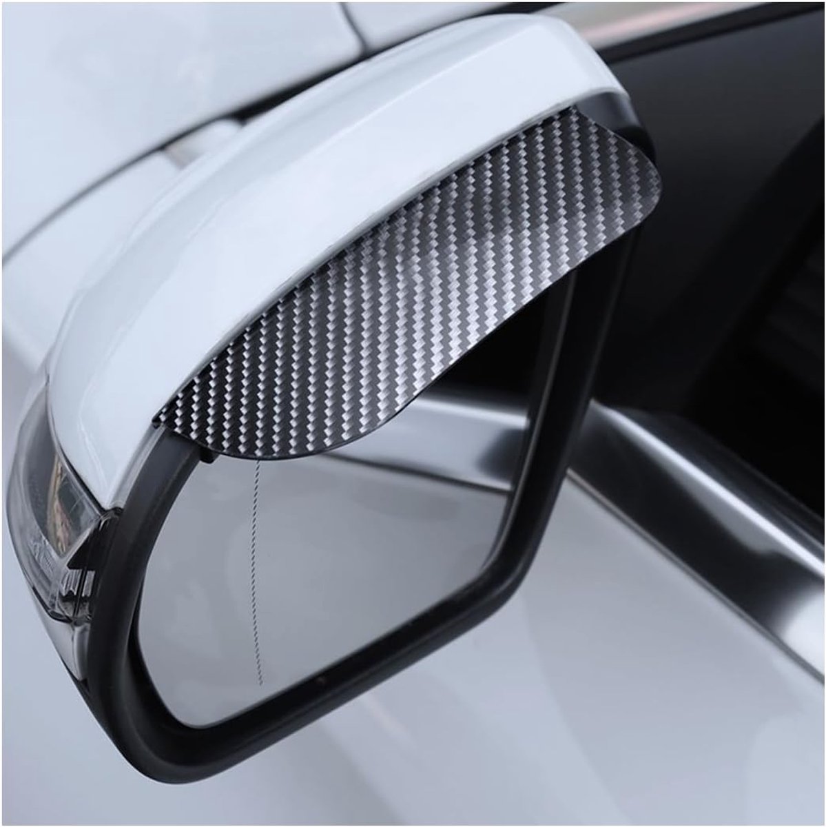 Image of 2 stuks regenbescherming achteruitkijkspiegel - koolstofvezel zijspiegels voor auto's - waterdicht - auto-accessoires voor regen en bescherming
