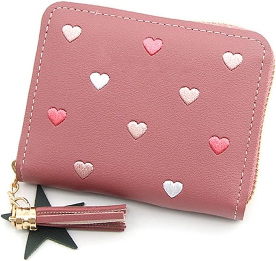 Grote Leren Dames Portemonnee Veel Pasjes Violet - Barneys Leather