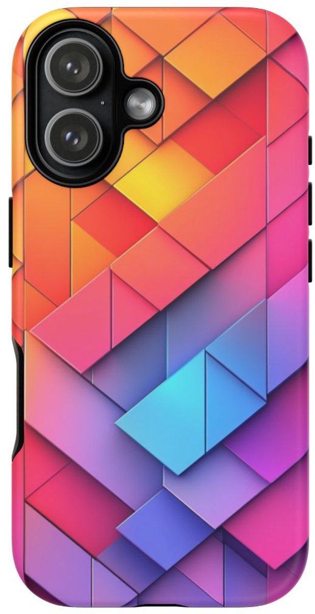 Kleurrijk Geometrisch Patroon – Telefoonhoesje Geschikt voor iPhone 17