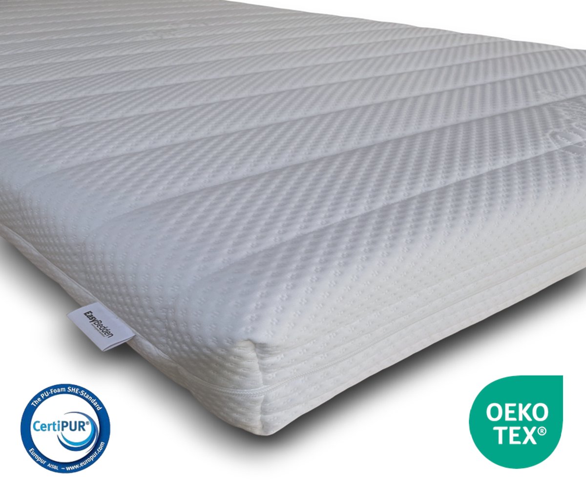 Easy Bedden® - Luxe Comfort Topper - Topdekmatras - 100x190 - Circa 9 cm - Hybride Purschuim - Medium Stevigheid - Premium Bamboe Hoes - Afritsbaar & Wasbaar - Anti-allergisch & Hypoallergeen - CertiPUR® & Oeko-Tex®