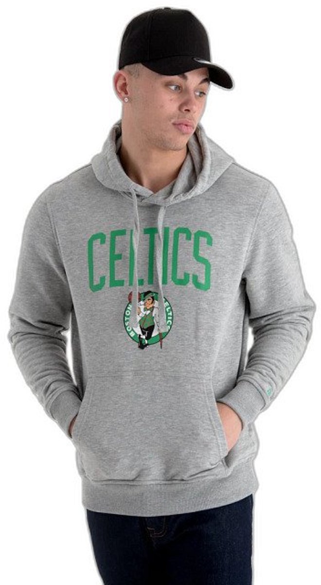 New Era Nba Regular Boston Celtics Hoodie S Man Grijs