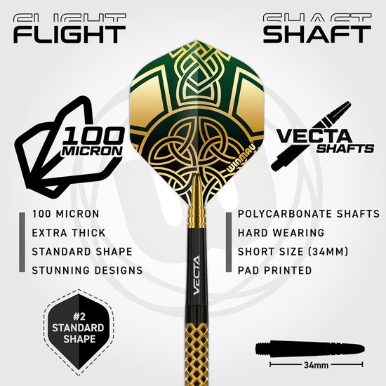 Winmau Brendan Dolan V2 90% - Dartpijlen van Merkloos — afbeelding 2