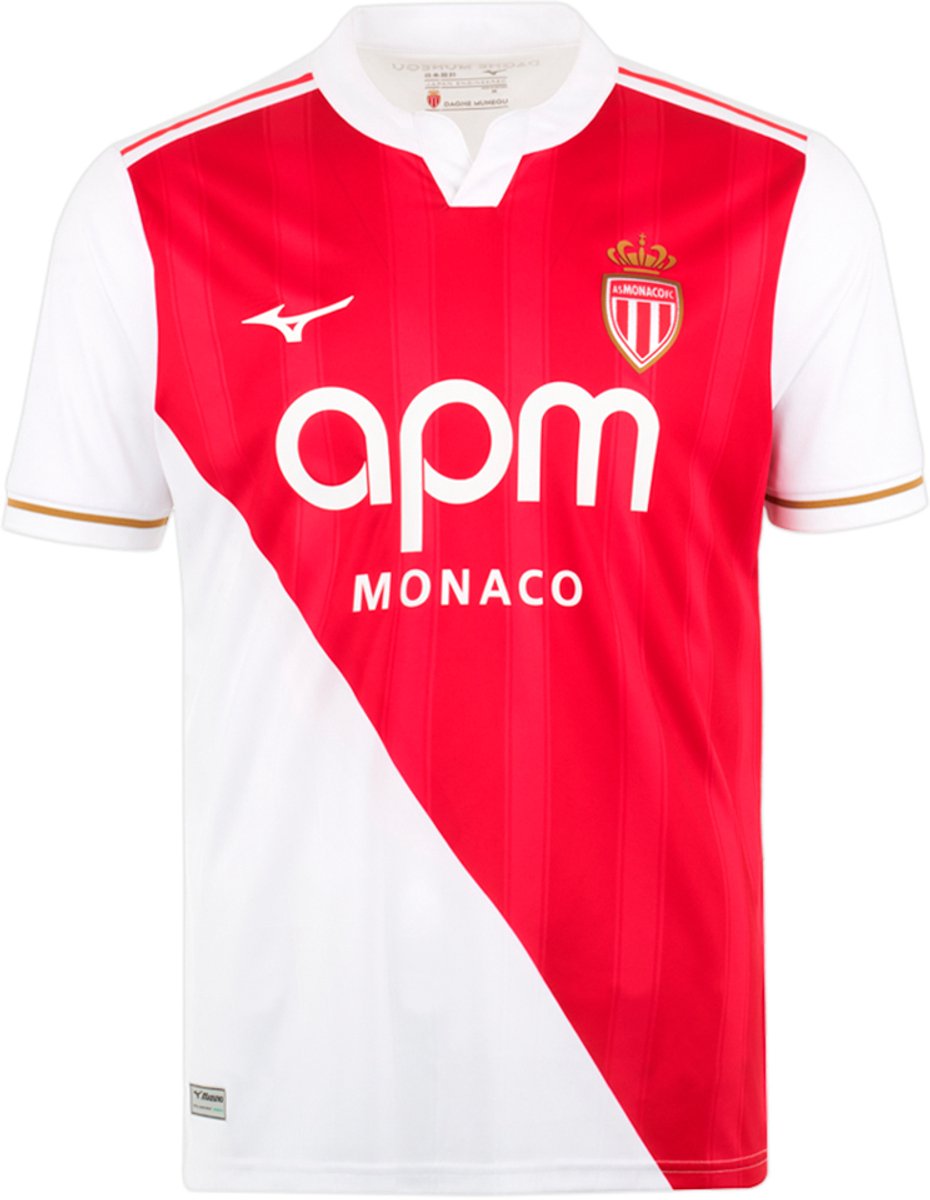 Mizuno As Monaco 25/26 Thuis T-shirt Met Korte Mouwen Rood XL Man
