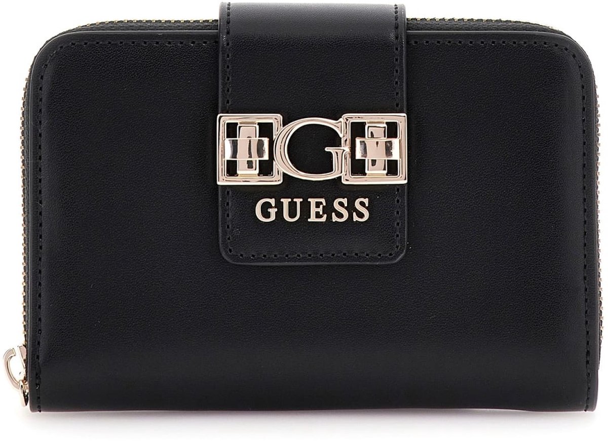 GUESS portemonnee Jane Zip Around Wallet Black zwart