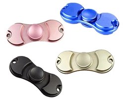 Happy Trendz® 5 x Top Fidget Spinner Rainbow in Deluxe Box - Fidget Toys - Metaal - Anti Stress - Glow in the dark - Balletjes - Fidget Pad - Hand Spinner - Fingertop fidget spinner - Regenboog