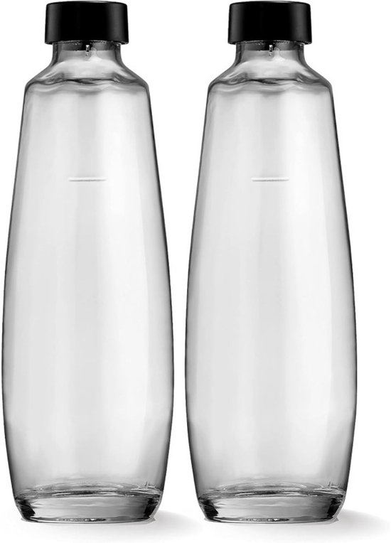 SodaStream Glazen Karaffen 1L Duo Pack | 2 Stuks | Alleen geschikt voor SodaStream DUO Bruiswatertoestel