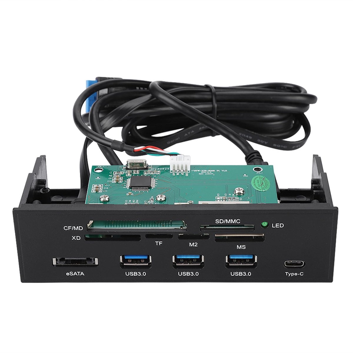 Image of 3.5 Inch Internal Card Reader Front Panel USB Hub 20×17×6 5.25 Inch Multifunction Internal Card Reader PC Front Panel 3.5 Inch Internal Card Reader Frt