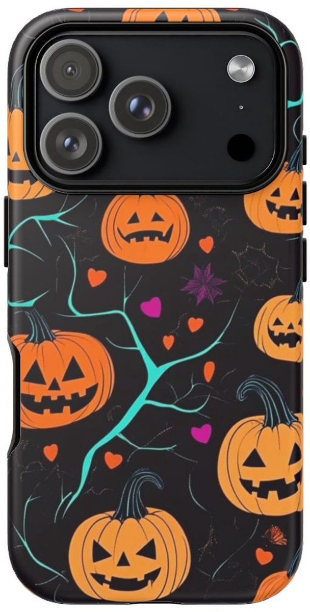 Jack-o'-Lantern Patroon Halloween Ontwerp – Telefoonhoesje Geschikt voor iPhone 17 Pro