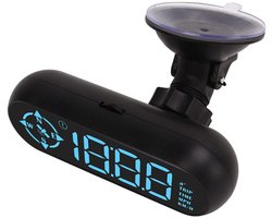 Auto Hud Gauge Digitale Display Snelheidsmeter Kilometerteller Kompas Gps 7 Kleuren Lettertype Universeel vourVoertuigen-Autosnelheidsmeter
