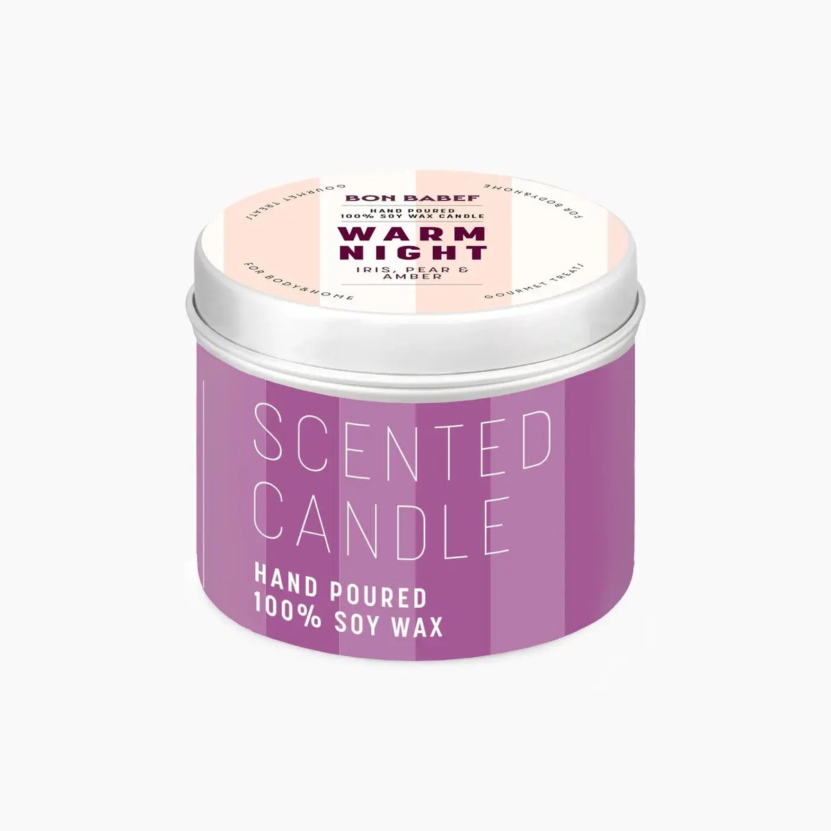 Bon Babef | Geurkaars | 2 stuks | Warm Night | 100% soja was | Handgemaakt | Natuurlijk