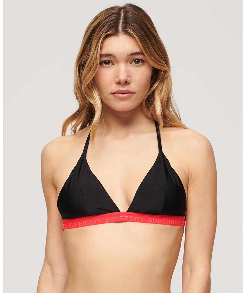 Superdry Elastische triangelbikinitop - Dames - Badpakken black