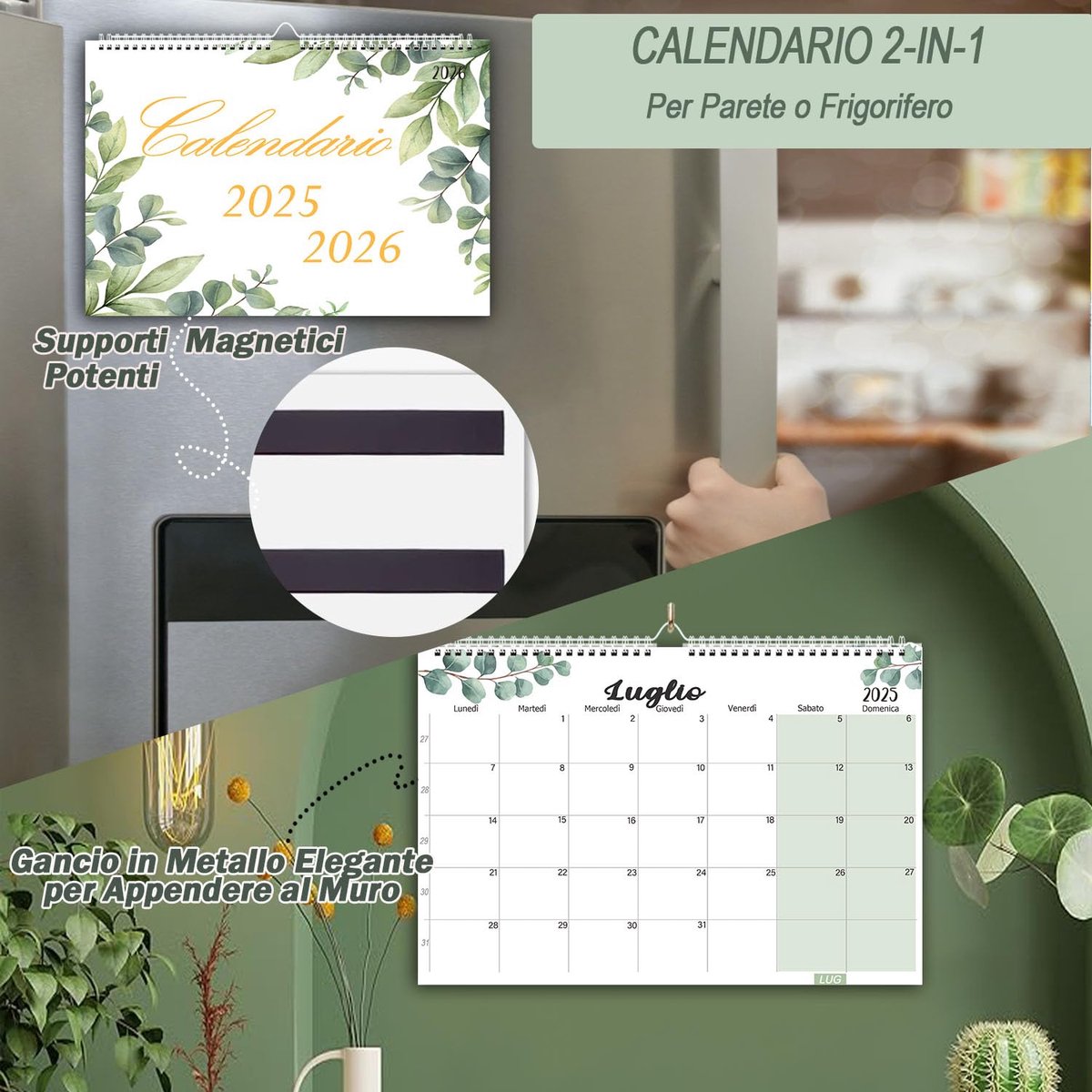 Ersatz Kalendarium 2024 und 2025 I magnetisch I für Tischkalender aus