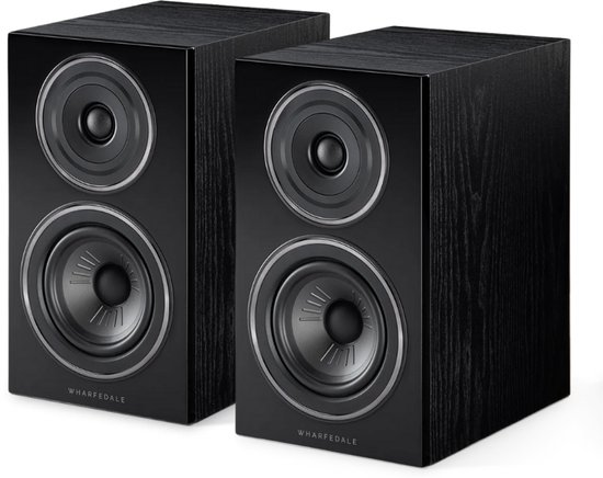Wharfedale Diamond 12.0 Boekenplank Speaker – Stereo Hifi Set – Compact Formaat – 2-weg Luidspreker – Passieve speaker – Zwart