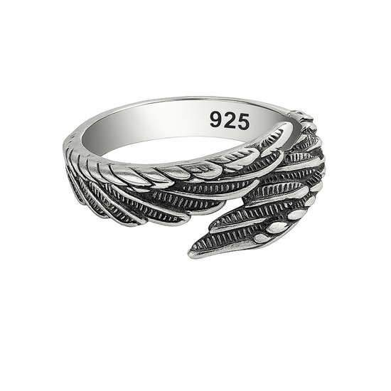 Aurélia - Bague Ailes en Argent 925 - Bague Ring d'Ange Ajustable - Ring Femme Élégante