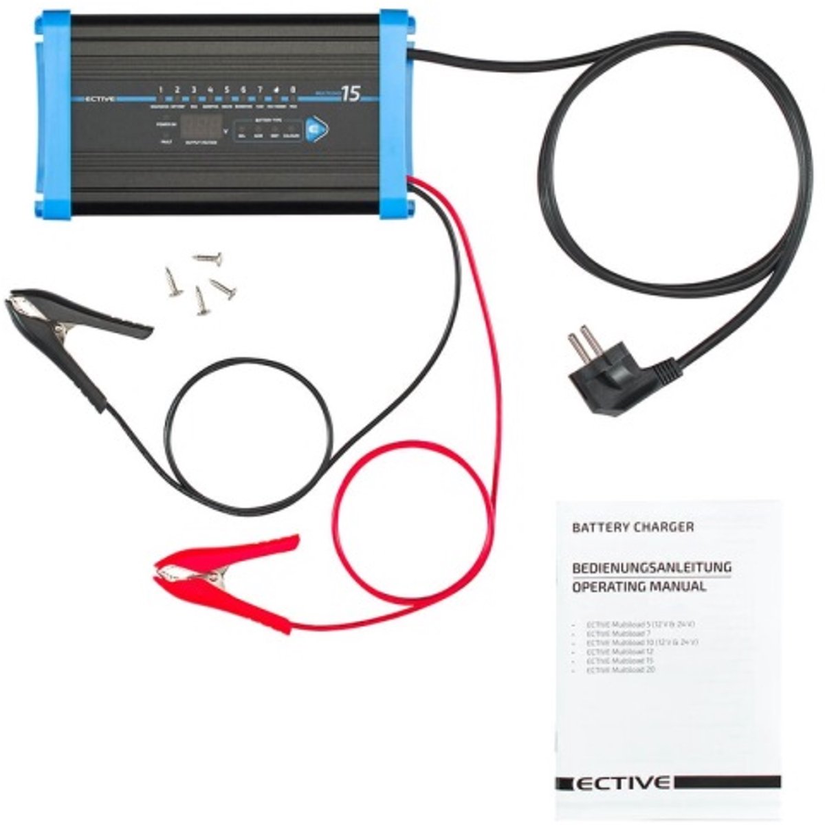 Ective Acculader compact 12V/24V 8-traps Multiload - 12V, 5A