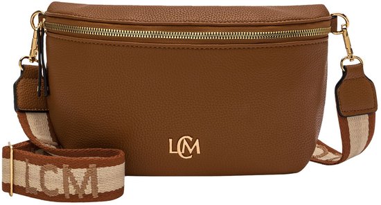 L.CREDI Sac à épaule bandoulière Matilda Crossbody Bag Cognac Marron clair