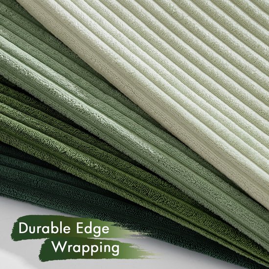 Taies d'oreiller Corduroy - Set de 4 - Polyester doux - 40x40 cm