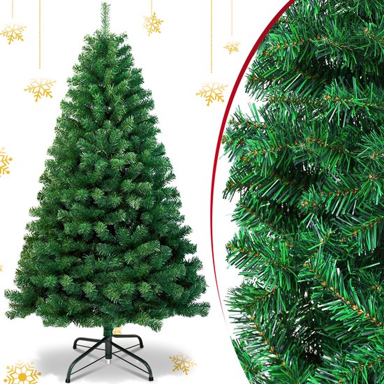 Kunstkerstboom - 180 cm - dennenboom met standaard voor kerstversiering herbruikbaar groen