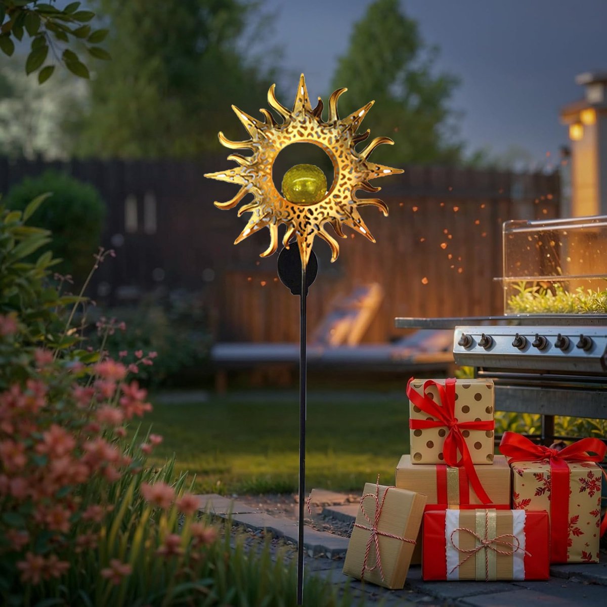 CHIWIN Solar Tuinlampen – Waterdichte Buitenlampen op Zonne-energie – Decoratieve LED Tuinverlichting voor Tuin, Terras en Oprit – Automatisch Aan en Uit – Eenvoudige Installatie – 4 Stuks