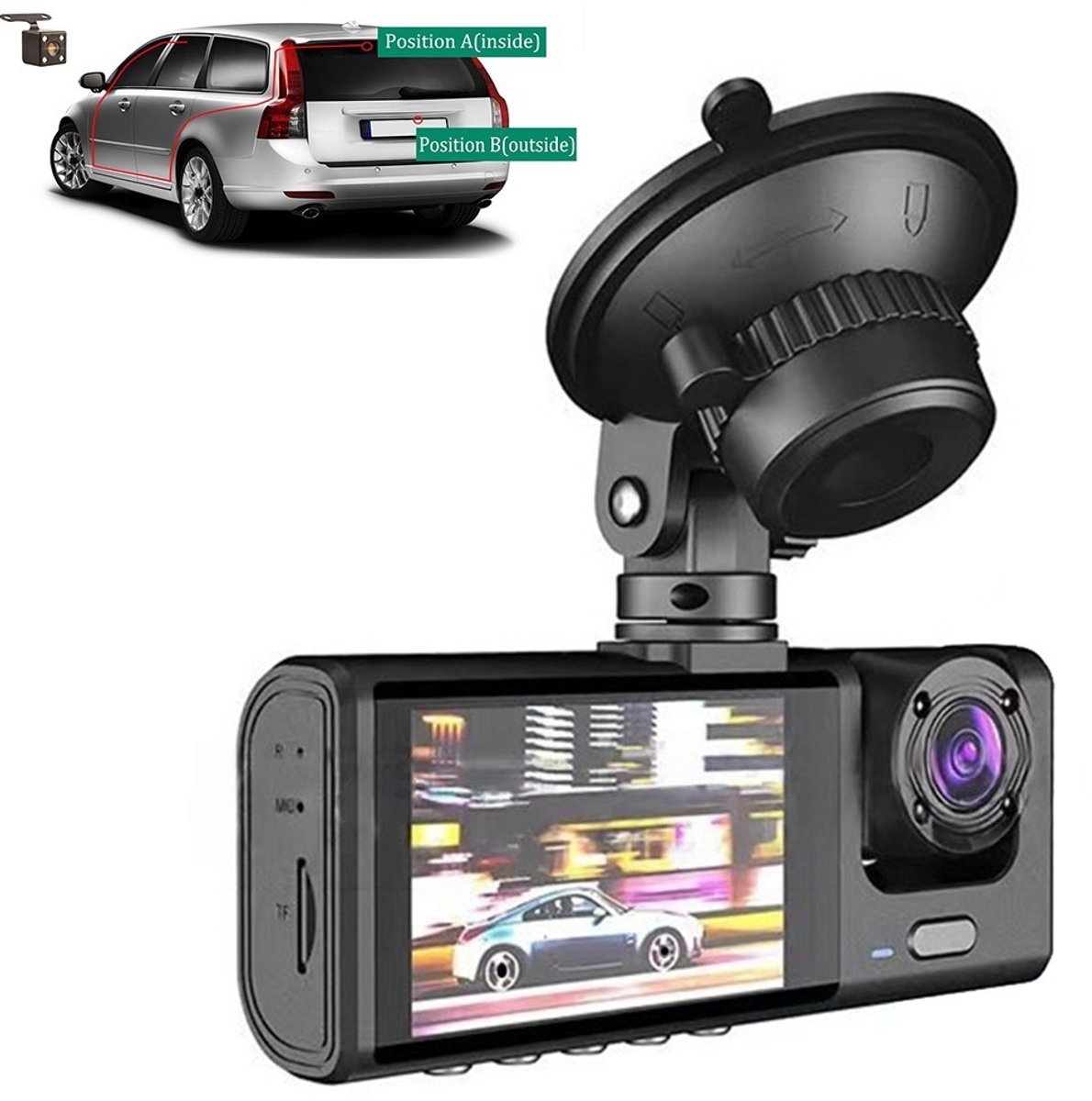 HD 1080P auto-rijrecorder binnencamera met breed temperatuurbereik