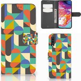 Coque Téléphone Samsung Galaxy A70 Magnétique Etui Housse pour Funky Retro