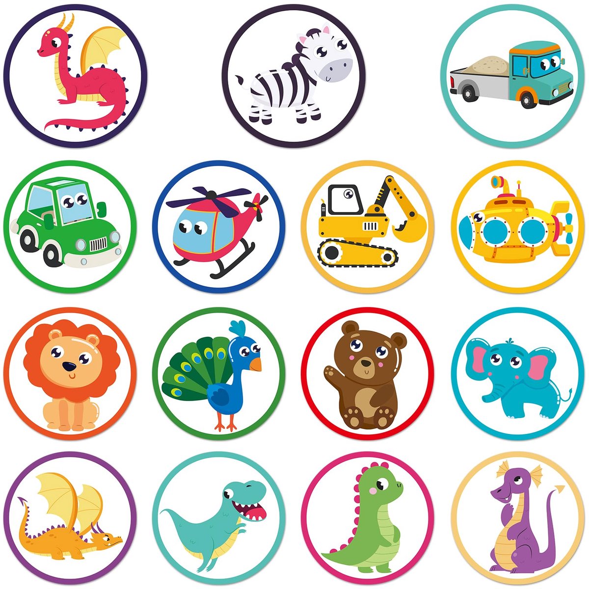 30st Stickers voor Zindelijkheidstraining, 15 Patronen Dieren Kleurveranderende Zindelijkheidstrainingsstoel Magische Sticker Toiletdoel Stickers voor Zindelijkheidstraining voor Peuters