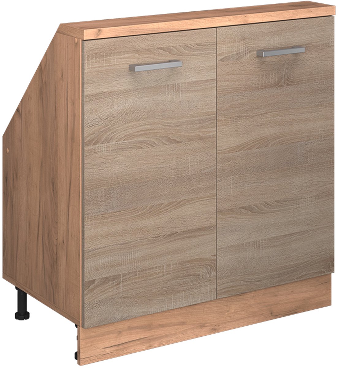 Vicco R-Line Keukenkast voor schuine wand – 80 cm met 2 deuren Sonoma/Goudkraft eik Sonoma/Goudkleurig Eiken