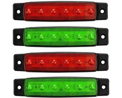 TheLau - 4 stuks waterdichte LED lange strip lampen voor bootnavigatie, auto en vrachtwagen