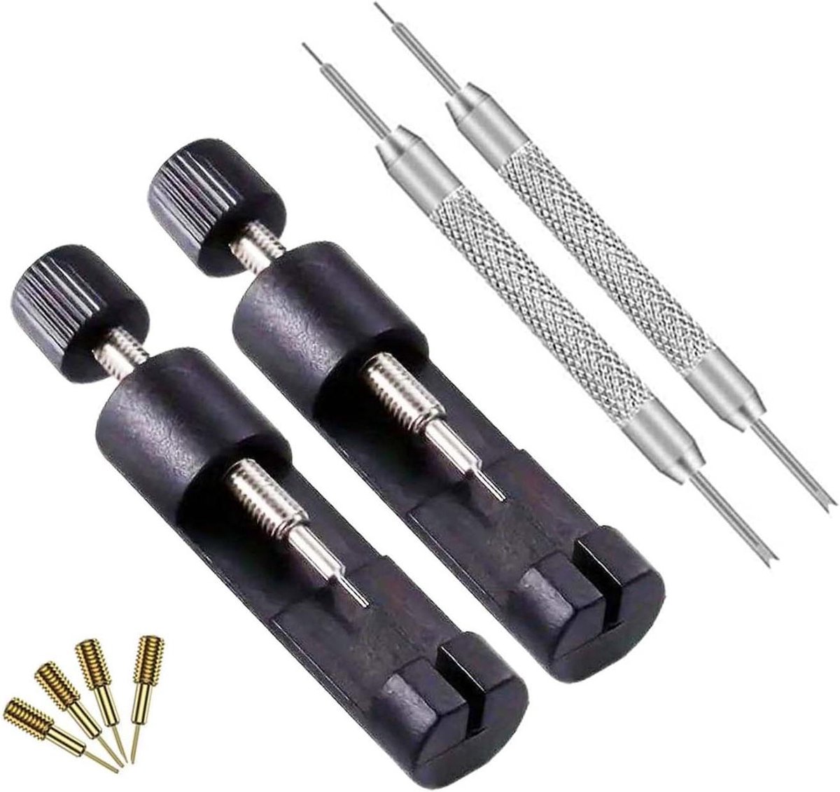 Allecto plus - Horlogemaker Gereedschap Set voor Horlogebandjes - Schakels Verwijderen en Aanpassen met Reserveonderdelen