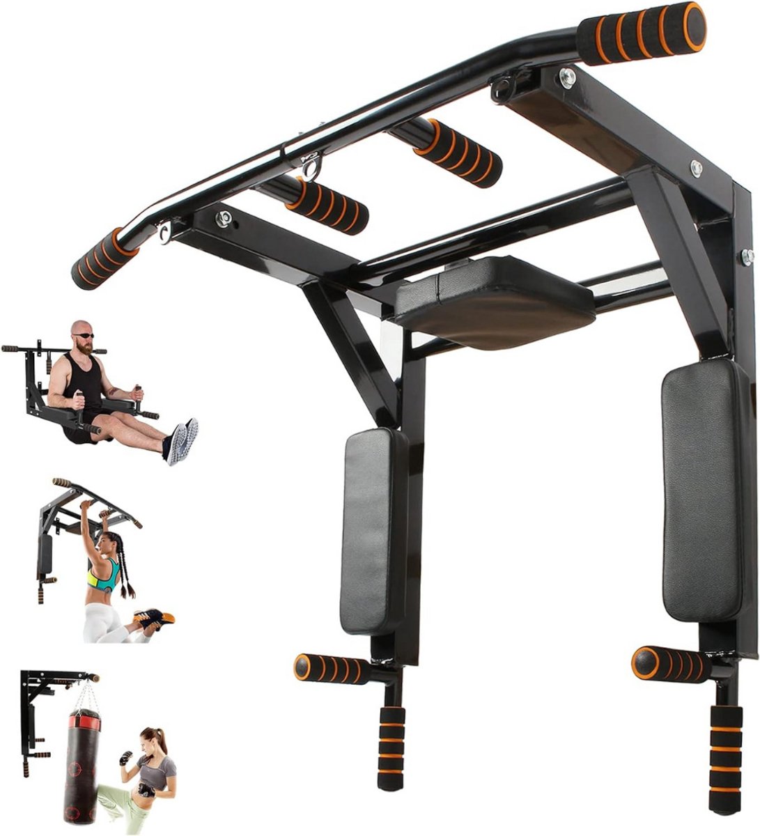 MKSS® Pull Up Bar Deur - Optrekstang - Station - Extra Stevig - Zwart
