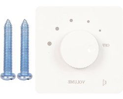Allecto plus - Luidsprekervolumeregelaar 50W, Wandvolumeregeling 5 Versnellingen voor Thuisluidsprekers - Professioneel Geluidskwaliteit - Veiligheid & Comfort - Wit.