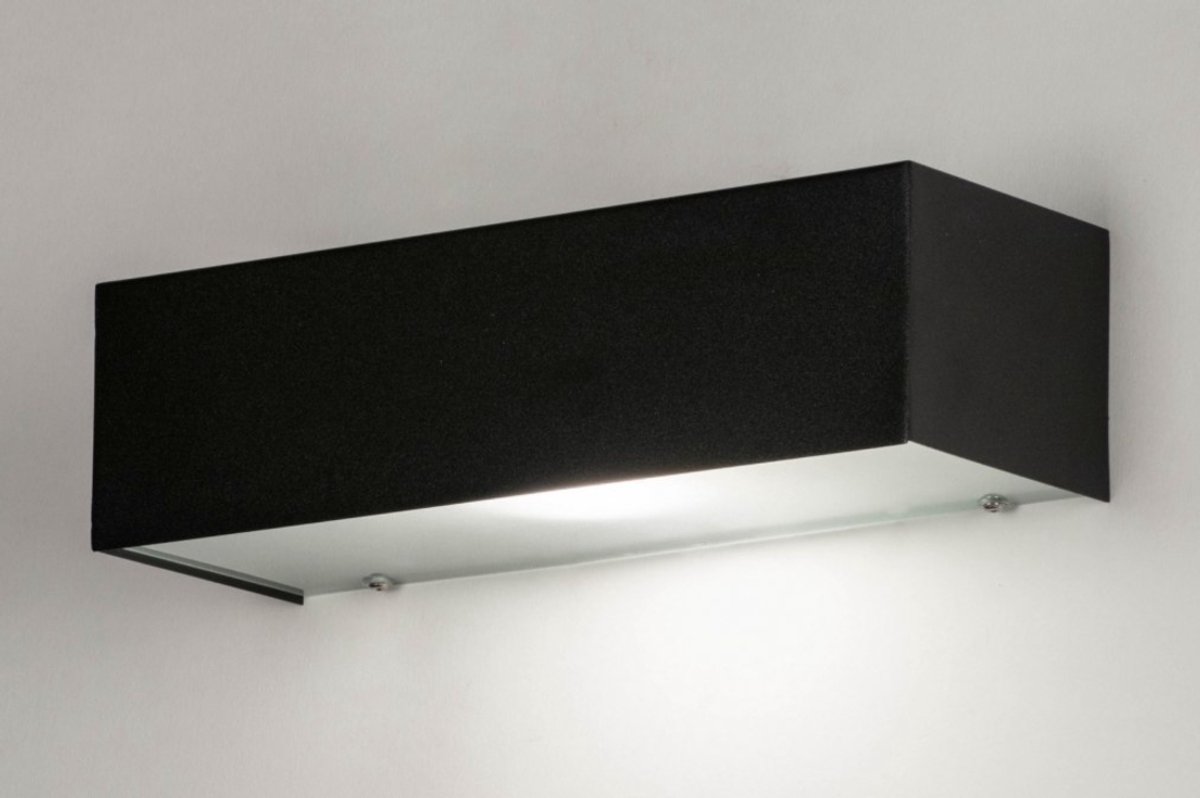 Lumidora Wandlamp 30905 - Voor buiten - E27 - 6.0 Watt - 470 Lumen - 2700 Kelvin - Zwart - Metaal - Buitenlamp - IP44 - Met Sensor