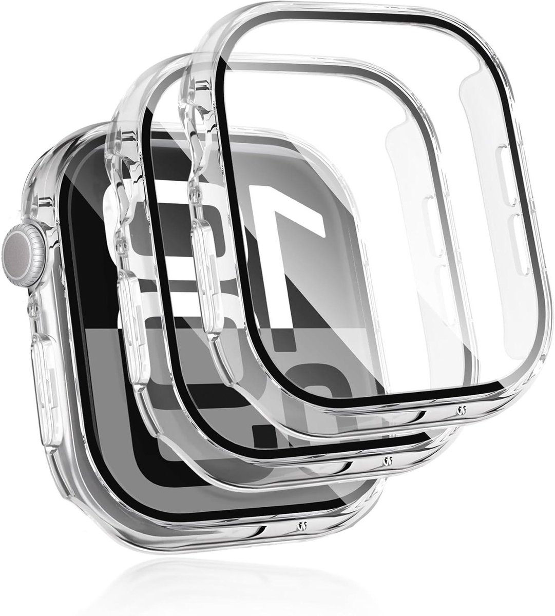 Allecto plus - Hoesjes voor Apple Watch Series 10 42 mm - 2 stuks - Harde PC - Anti-kras - Anti-stof - Volledige 360° bescherming.