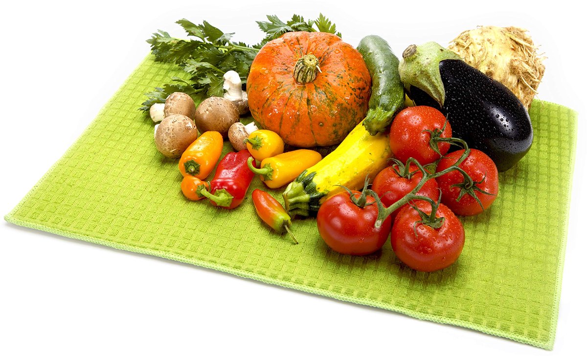 Ibenzoa® afdruipmat voor groenten en fruit van microvezel in